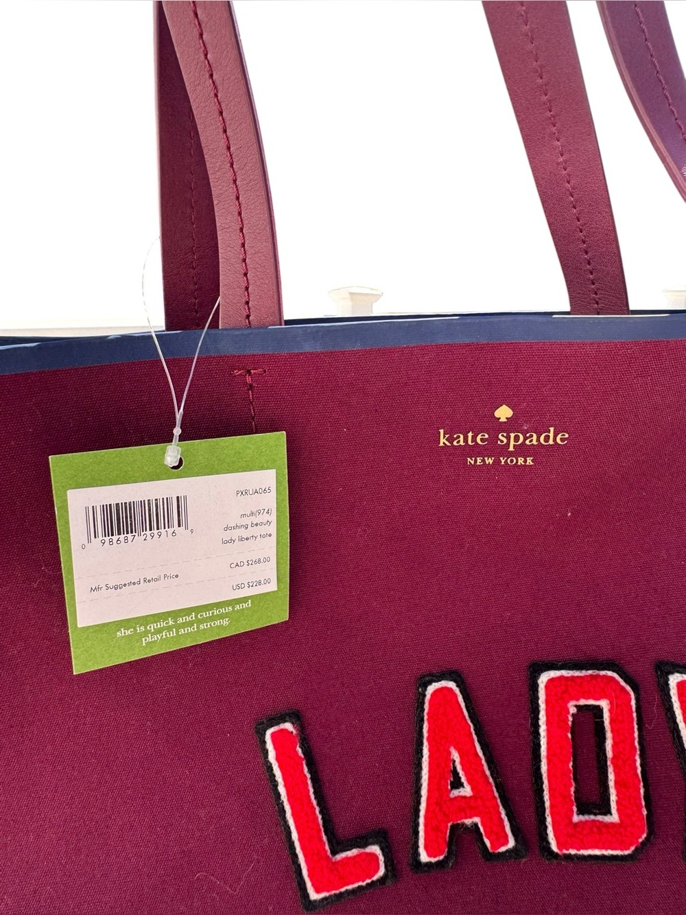 NWT Kate Spade Lady Liberté Large Tote - Picture 2 of 9